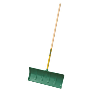 POUSSOIR POLYMERE VERT MANCHE BOIS