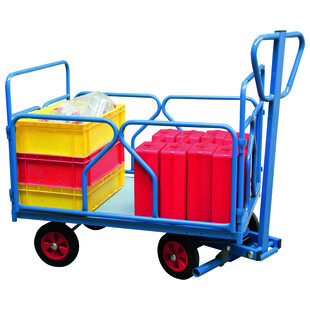 CHARIOT TRAIN AVANT PIVOTANT 2 DOSSIERS + 2 RIDELLES