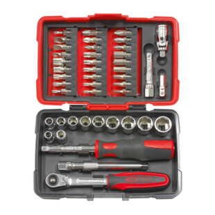 COFFRET DOUILLES ET ACCESSOIRE ULTIMATE®  XS COMPACT 1/4'' (44 PIECES)