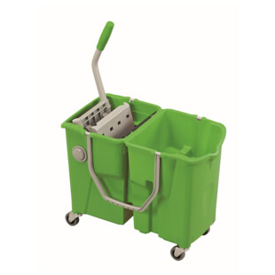 CHARIOT DE LAVAGE AVEC PRESSE A PLAT ET VIDANGE