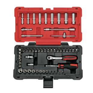 COFFRET DE DOUILLES ET ACCESSOIRES ULTIMATE® 12 PANS - 1/4'' (54 PIECES)