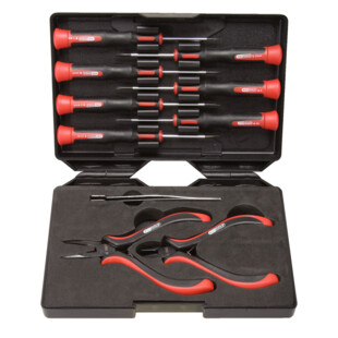 PINCE ET TOURNEVIS ELECTRONIQUES FENTE PHILLIPS (COFFRET DE 10)