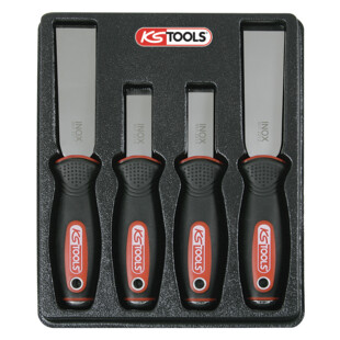 JEU DE 4 GRATTOIRS A LAME INOX