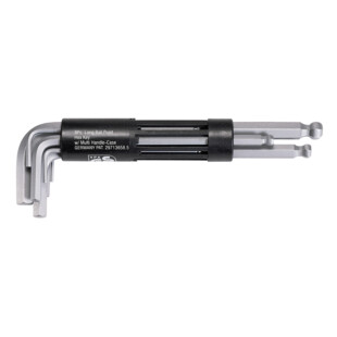 JEU DE 8 CLES MALES 6 PANS A TETE SPHERIQUE LONGUES, 5/64'' A 3/8''