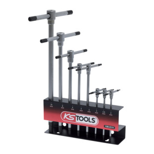 PRESENTOIR DE CLES 6 PANS A POIGNEE EN T, 8 PIECES