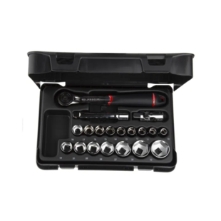 DOUILLE 1/2' 6 PANS METRIQUE (COFFRET DE 19 PIECES)