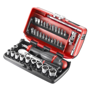 COFFRET DOUILLES 1/4" 6 PANS EN POUCES (38 PIECES)