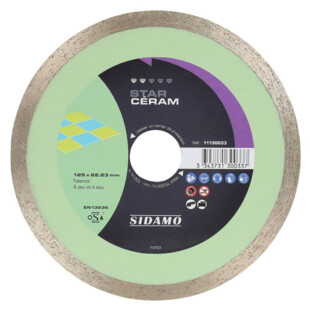 DISQUE DIAMANT STAR CERAM D. 125 x 22,23 x h 7