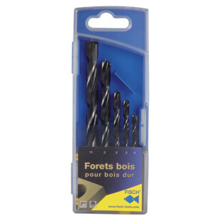 MECHE A BOIS 3 POINTES QUEUE CYLINDRIQUE (COFFRET DE 5)