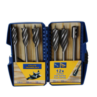 MECHE RAPIDE 4 SPIRALES 14 A 22 MM + RALLONGE (COFFRET DE 6)