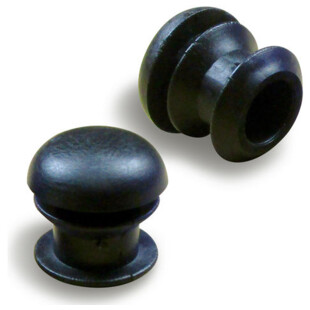 EMBOUT CYLINDRIQUE RENTRANT PLASTIQUE NOIR