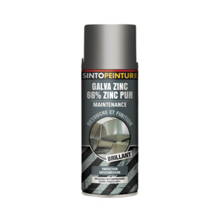 PEINTURE GALVA SOLVANTE GRIS BRILLANT