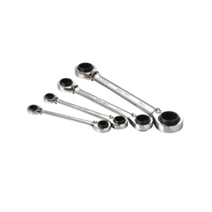 JEU DE 4 CLES POLYGONALES A CLIQUET 4 EN 1