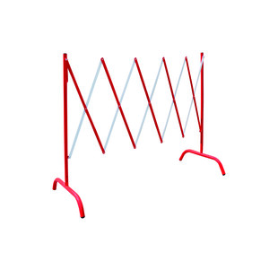 BARRIERE EXTENSIBLE ACIER 2,30 M ROUGE BLANC