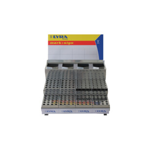 PRESENTOIR METAL INDUSTRIE OMYACOLOR LYRA GRIS