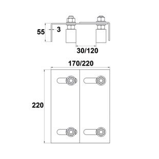 PLAQUE DE GUIDAGE DOUBLE REGLAGE
