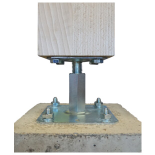 PIED DE POTEAU REGLABLE M20