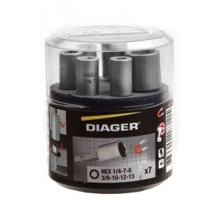 DOUILLE MAGNETIQUE PRO 50MM POUR VIS 6 PANS (COFFRET DE 7 PIECES)