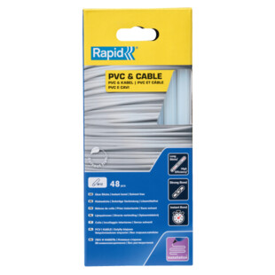 COLLE PVC & CÂBLES EN BATON Ø 12 MM (BOITE DE 48)