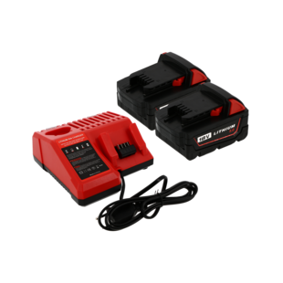 PACK BATTERIES 18V 5AH + CHARGEUR SIMPLE COMPATIBLE MILWAUKEE