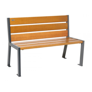BANC SILAOS® SPECIAL SENIOR 6 LAMES - AVEC ACCOUDOIRS - ACIER ET BOIS FINITION "