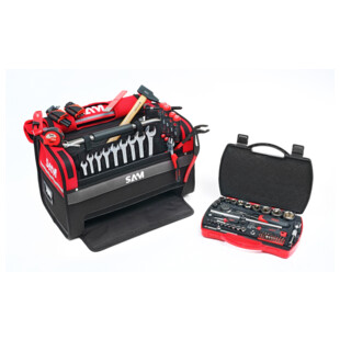 CAISSE TEXTILE 39 L AVEC 100 OUTILS DE MAINTENANCE