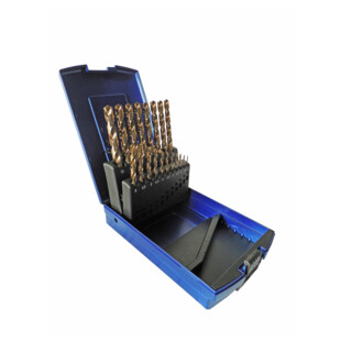 FORET QUEUE CYLINDRIQUE HSS COBALT 5% TAILLE MEULE COURTE "890" (COFFRET DE 19)