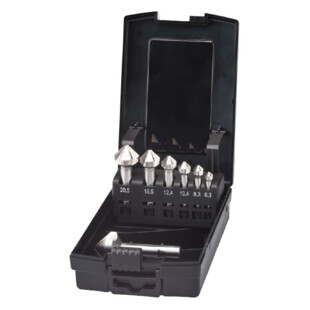 FRAISE A CHANFREINER HSS-E 90° 3 T QUEUE A 3 MEPLATS 42.555 (JEU DE 6)