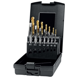 TARAUD MACHINE HSS COBALT 8% "22.200/22.201" + FORET "11.451" (COMBINAISON)