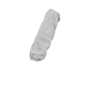 MANCHETTE SOUDEUR EN CROUTE DE CUIR GRIS CLAIR LA PAIRE