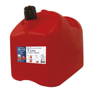 JERRYCAN PLASTIQUE 5L AVEC BEC ANTI-GOUTTE