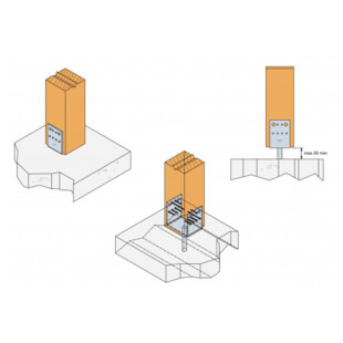 PIED DE POTEAU EN U A SCELLER PPD