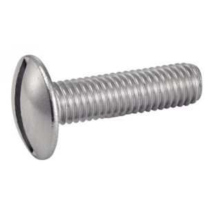 VIS A METAUX TETE RONDE LARGE FENDUE "POELIER" INOX A2