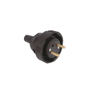 FICHE ET PROLONGUATEUR CAOUTCHOUC 2P + T - 16 A