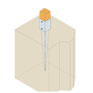PIED DE POTEAU JARDIN A ENFONCER