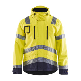 VESTE HAUTE VISIBILITE JAUNE/NOIR