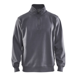 SWEAT-SHIRT COL CAMIONNEUR GRIS