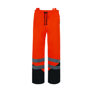 PANTALON DE PLUIE HAUTE VISIBILITE SPEED ORANGE/NOIR