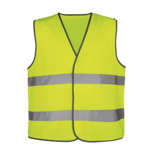 GILET NEON HAUTE VISIBILITE 2 BANDE CEINTURE TU