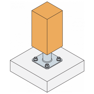 PIED DE POTEAU FIXE PPA