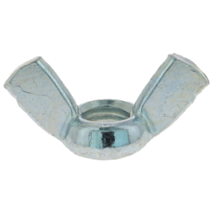 ECROU A OREILLES SERIE EO ACIER ZN BLANC