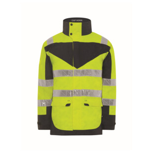 ENSEMBLE DE PLUIE HAUTE VISIBILITE CAP HORN JAUNE/MARINE