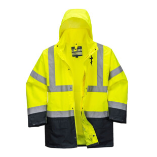 PARKA 5EN1 ESSENTIEL S766 JAUNE/MARINE