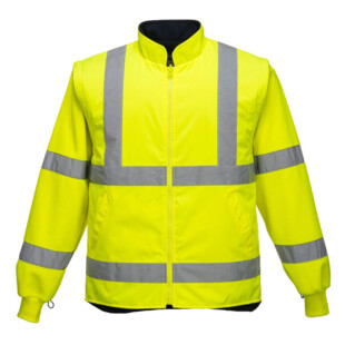 PARKA 5EN1 ESSENTIEL S766 JAUNE/MARINE
