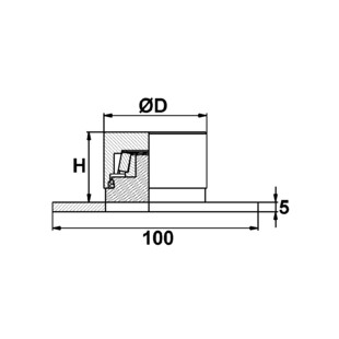 PIVOT INFERIEUR A ROULEMENT SUR PLATINE