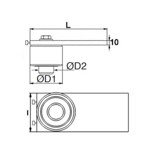 PIVOT SUPERIEUR DOUBLE REGLAGE A ROULEMENT