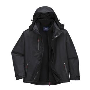 PARKA NOIR RESPIRANT 3-EN-1 S553