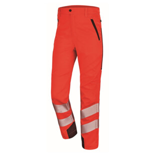 PANTALON STRETCH ETE FLUO SAFE ROUGE FLUO/DARK BLUE