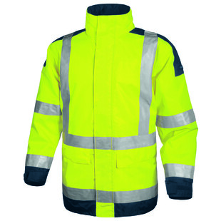 PARKA HAUTE VISIBILITE EASYVIEW JAUNE FLUO/BLEU MARINE