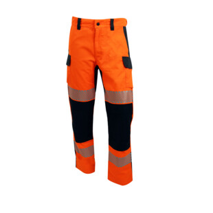 PANTALON FLUO ADVANCED ROUGE FLUO/GRIS CHARCOAL